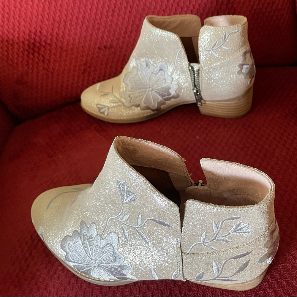 Seychelles metallic booties.